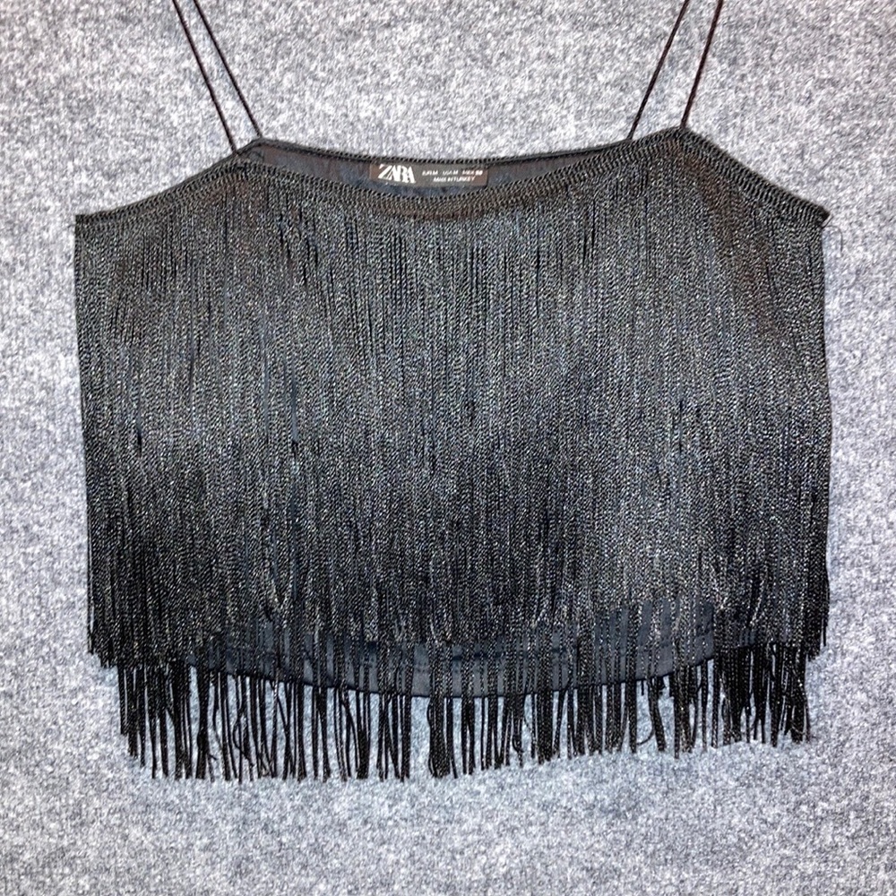 ZARA Tassel Crop Top